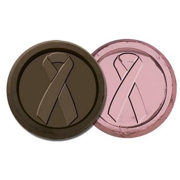Chocolate Chocolate Breast Cancer Awareness Coin-Dark - Pack of 250 325000
